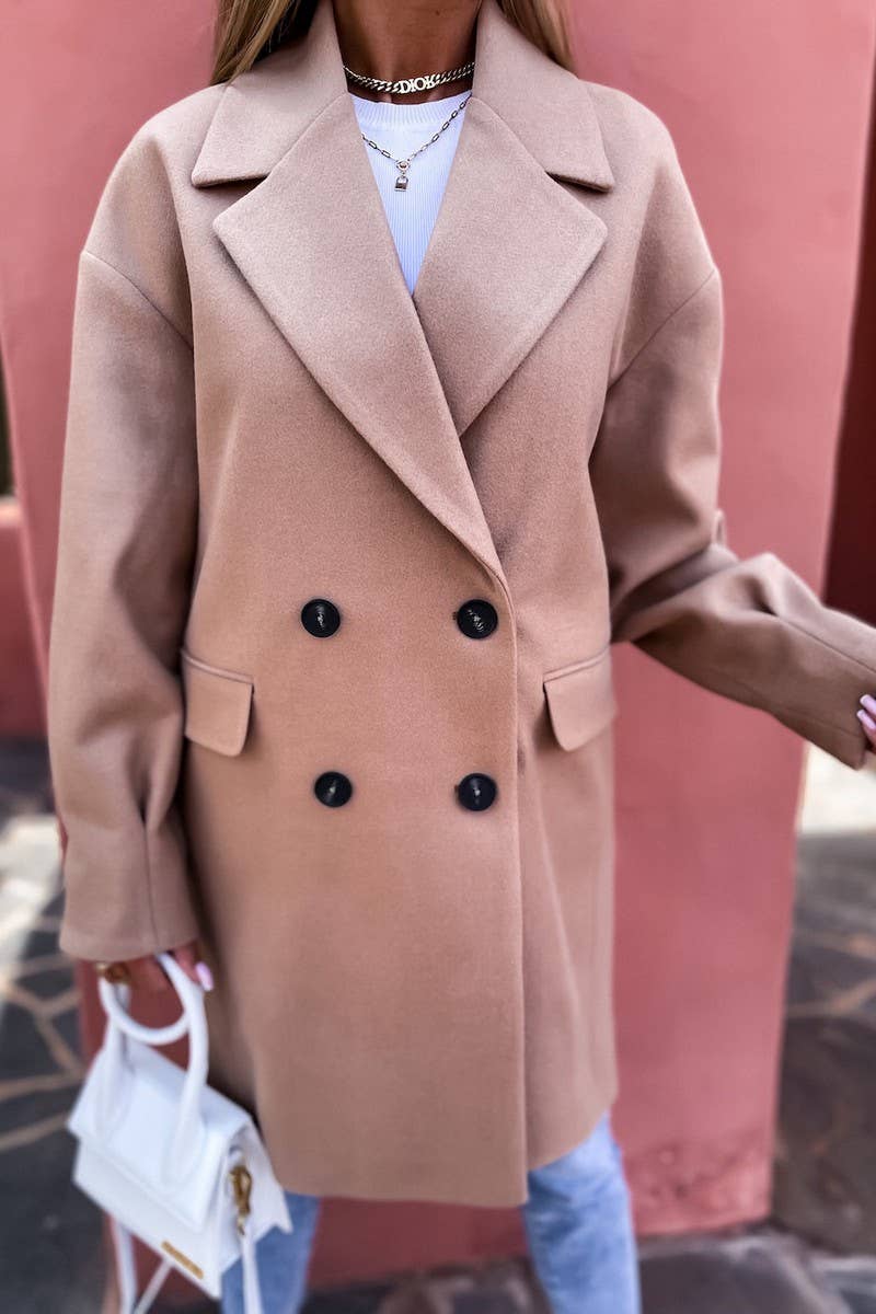 CWOCO00211_SOLID COLOR CASUAL SUIT COLLAR MID-LENGTH COAT