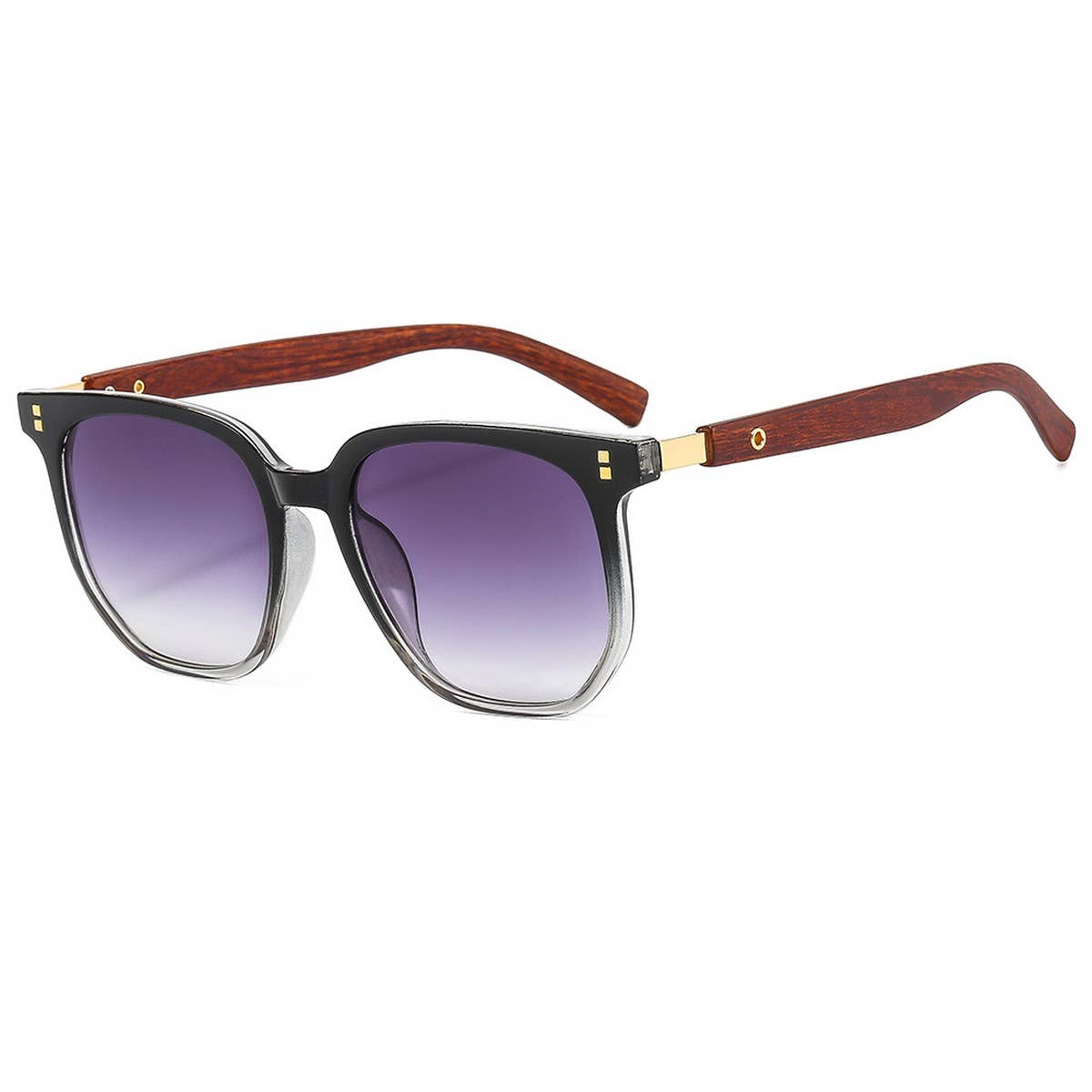Wood Grain Square Sunglasses for Street Style_CWASG1153