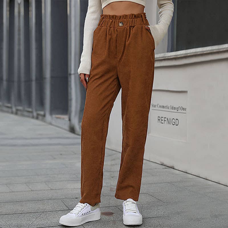 Fashion Women¡¯s Autumn New Solid Corduroy Pants