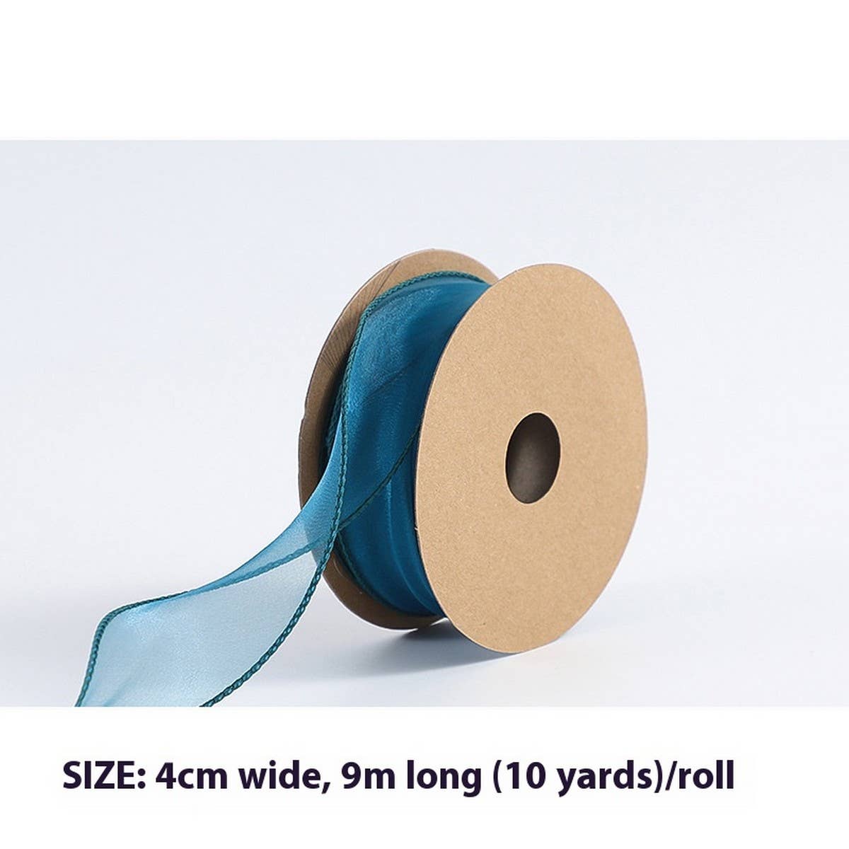 PLAIN FISHTAIL ORGANZA WITH FLORAL BINDINGDIYRIBBON_CWMM5788