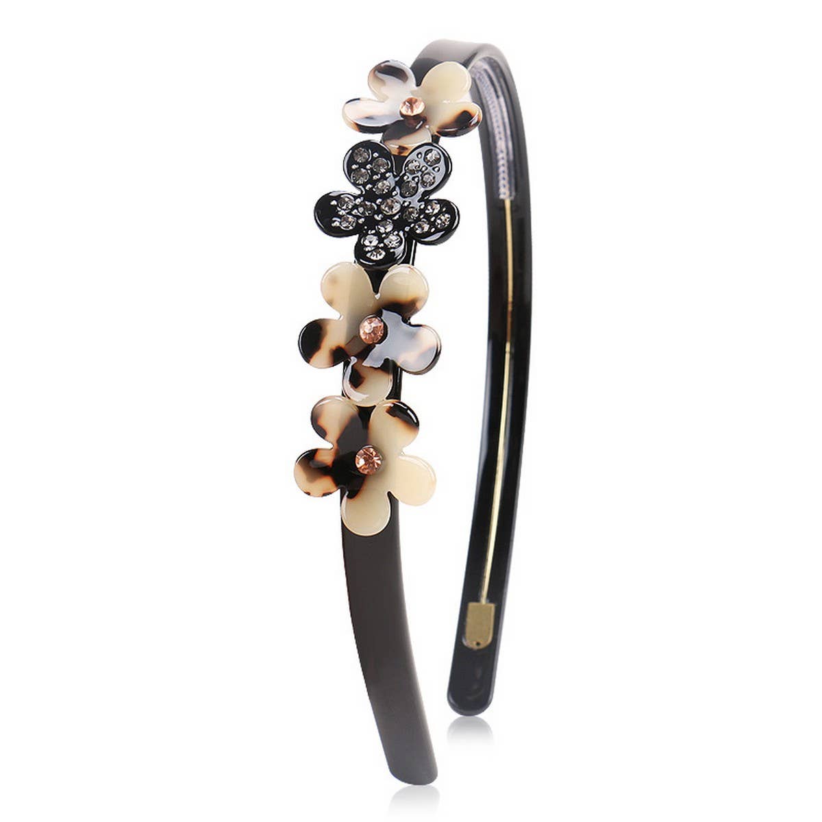 ACETATE GEOMETRIC FLOWER HEADBAND HAIRPIN_CWAHA4348