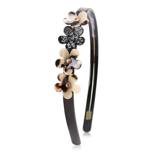 ACETATE GEOMETRIC FLOWER HEADBAND HAIRPIN_CWAHA4348