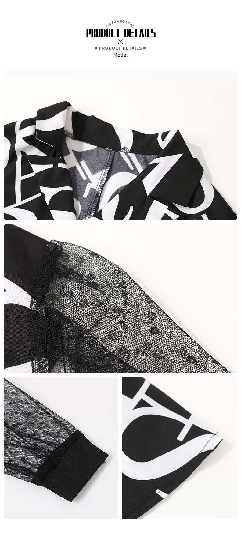 MESH PATCHWORK SKIRT AUTUMN PRINT DRESS