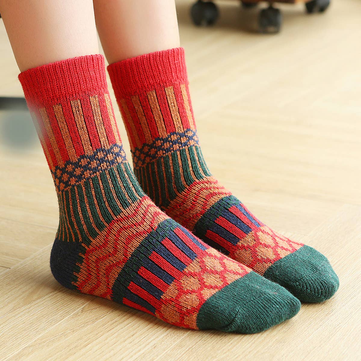 5 PCS VERSATILE THICKENED WARM RABBIT WOOL SOCKS_CWMS0679