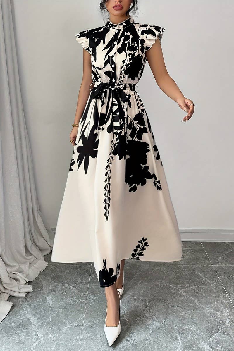 CWDMD6392_BOHO PRINT BUTTON-UP MAXI DRESS WITH STAND COLLAR