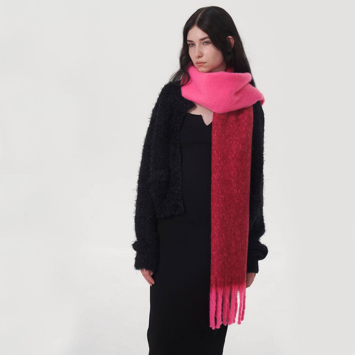 Autumn Winter Double-Color Faux Cashmere Scarf_CWASC0329