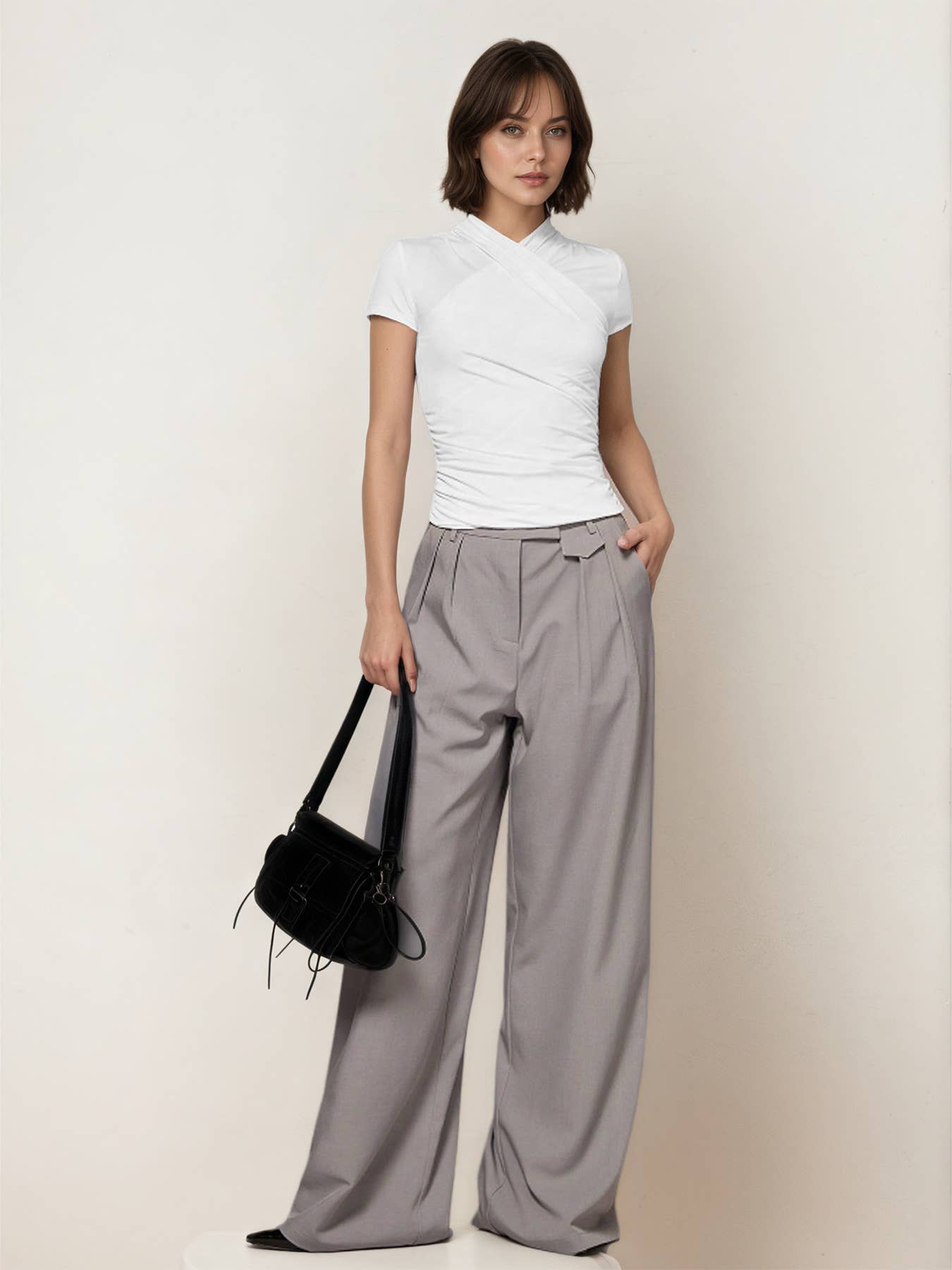 Simple,fashionable,slimming and elegant T-shirt