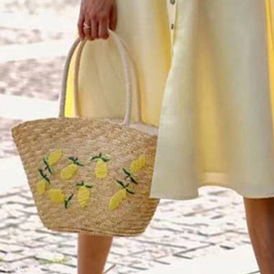 WOMEN EMBROIDERED BEACH WOVEN BAG_CWAB1877