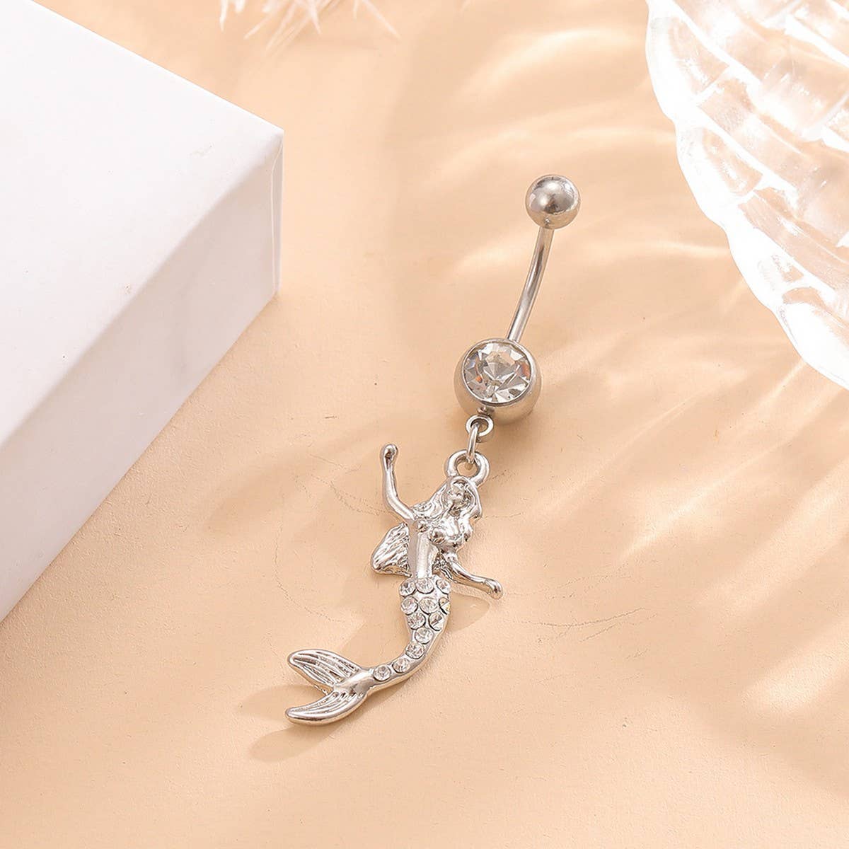 Mermaid Belly Ring Hypoallergenic Stainless Steel