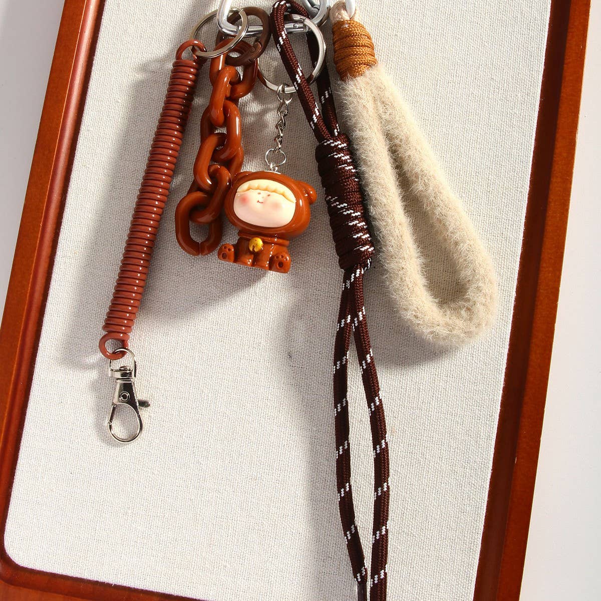Cute Lilith Bear Braided Strap Keychain Gift