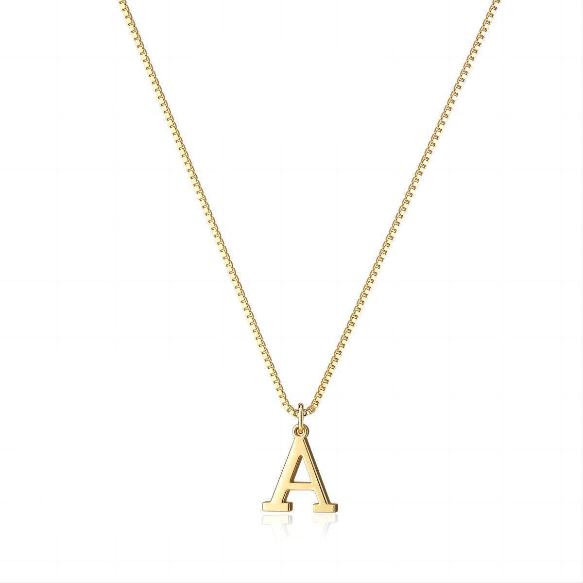 Simple and fashionable glossy 26-letter necklace