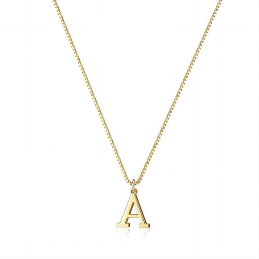 Simple and fashionable glossy 26-letter necklace
