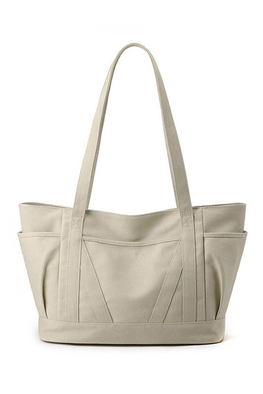 STORAGE POCKET LARGE CANVAS SHOPPER BAG_CUAB0102