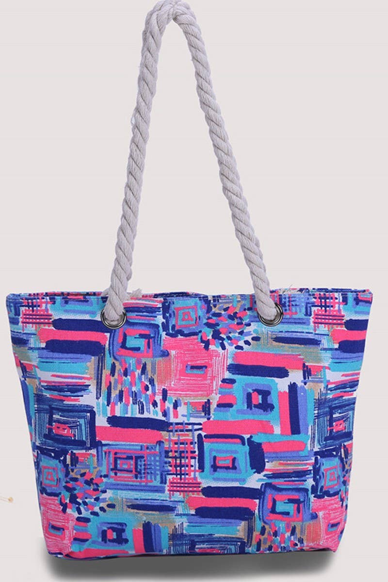 DANDY PATTERNED LIGHT BEACH BAGS_CWAB303