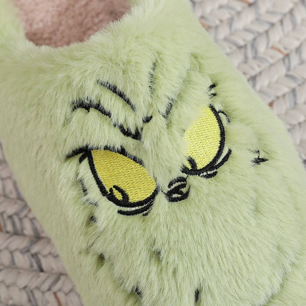 CHRISTMAS GREEN MONSTER GRINCH COTTON SLIPPERS