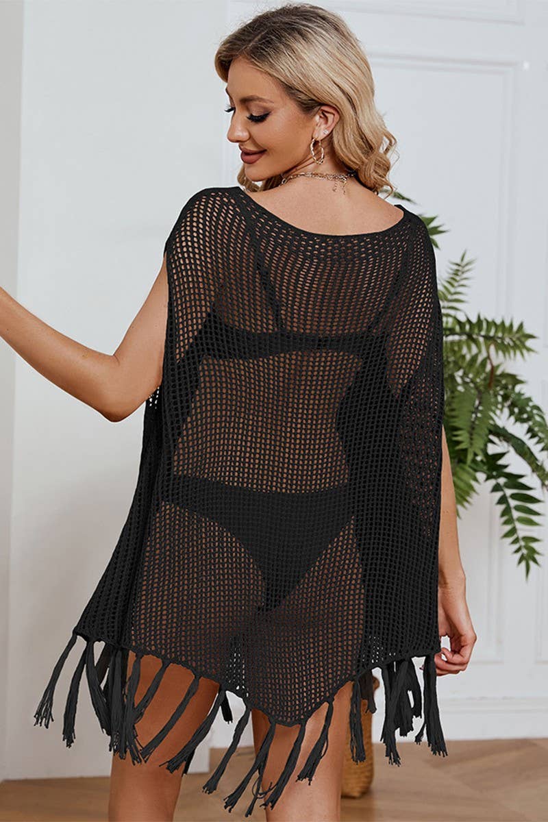 FRINGE LOOSE HOLLOWED OUT BEACH HOLIDAY SMOCK_CWDSD2784