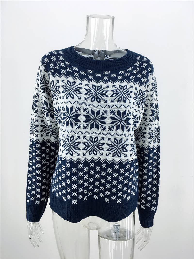 KNIT CHRISTMAS LONG-SLEEVED TURTLENECK SWEATER