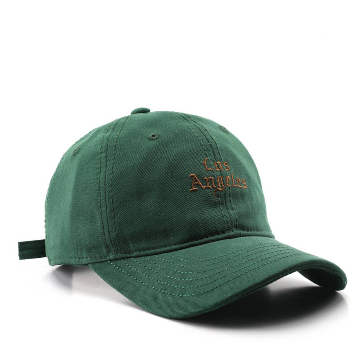 SOFT TOP VINTAGE LETTER EMBROIDERED PEAKED CAP_CWAH1284