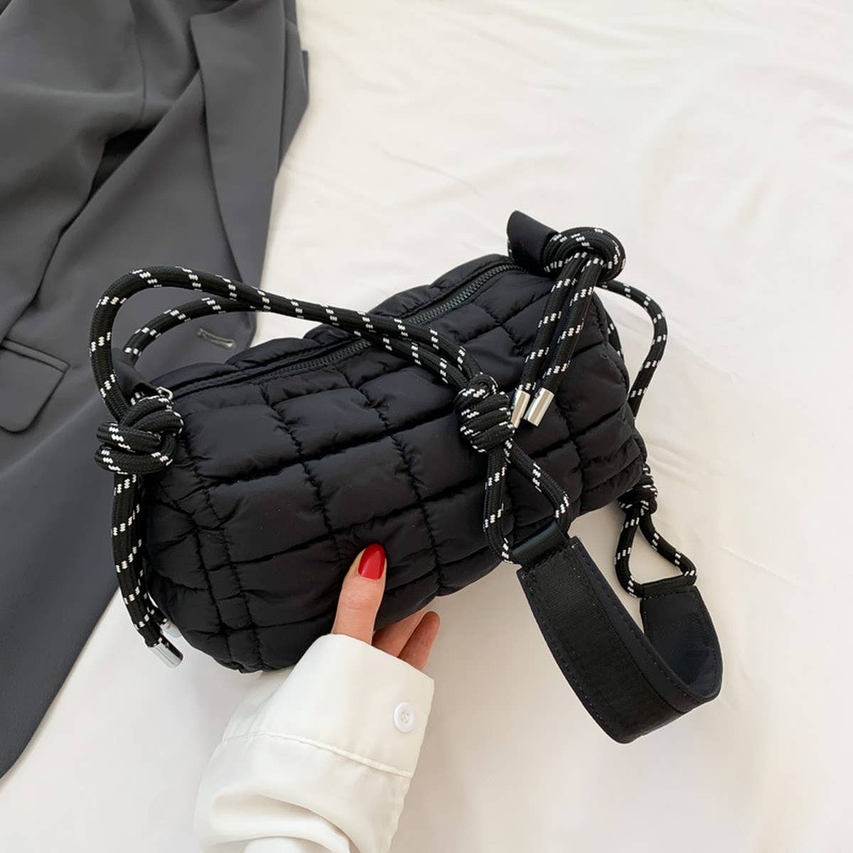 Quilted Cloud Bag Puffy Shoulder Crossbody Tote_cy6086-016