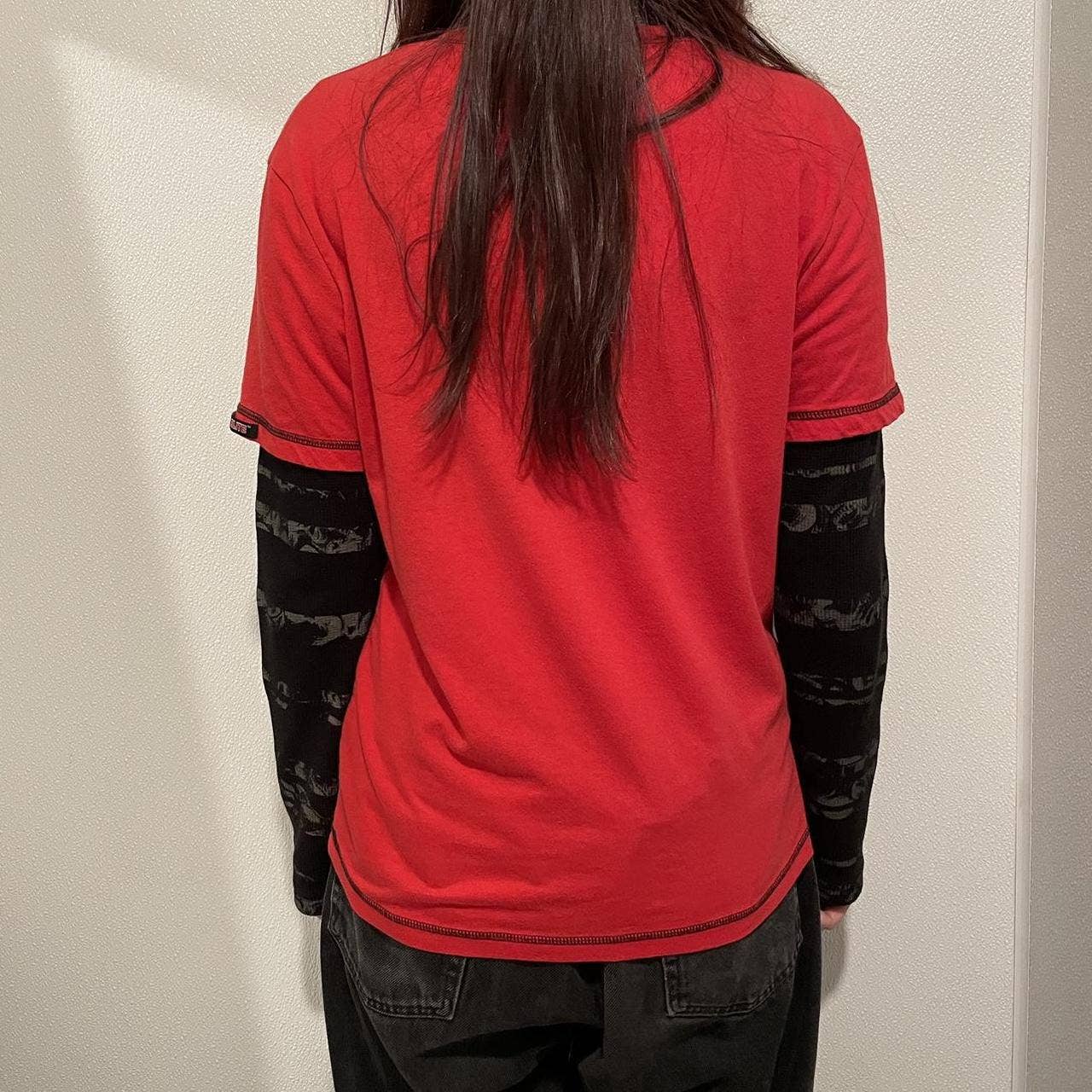 Two retro patchwork printed fake T-shirts