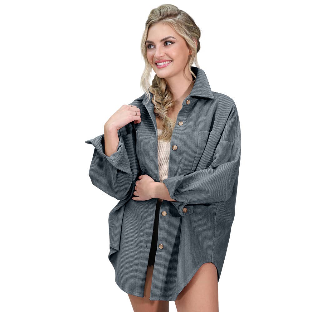 CWOJA700_LOOSE FIT CORDUROY SHIRTS JACKET