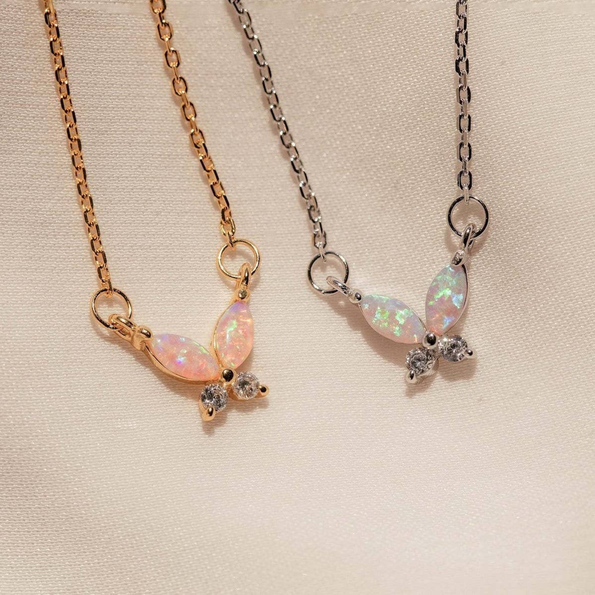 CUTE GIRL BUTTERFLY TITANIUM STEEL NECKLACE