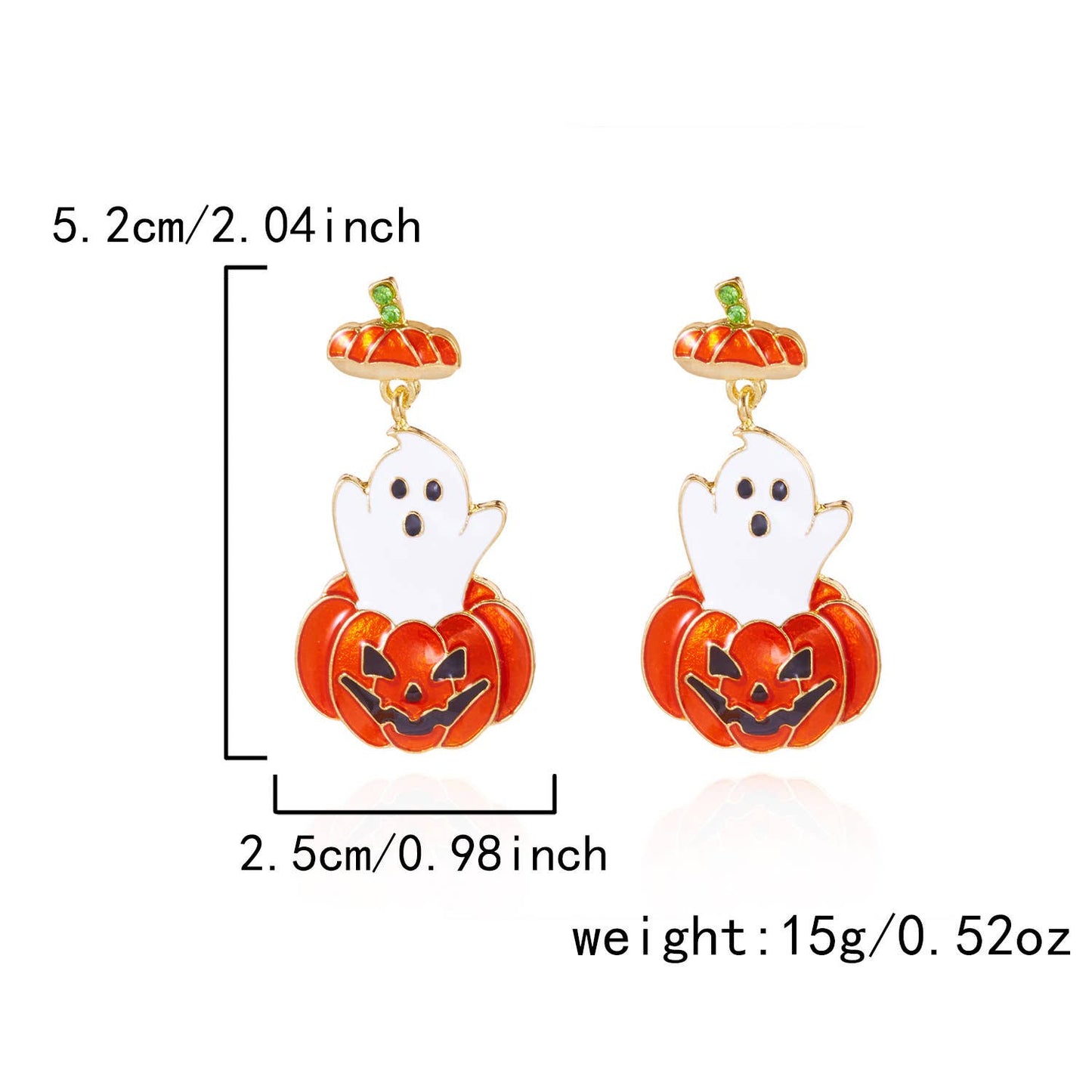 Creative Ghost Pumpkin Drop Earrings for Women_CWAJE05623