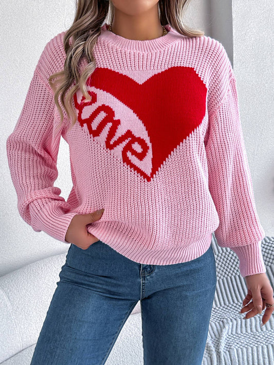 VALENTINE'S DAY LOVE LONG-SLEEVED PULLOVER