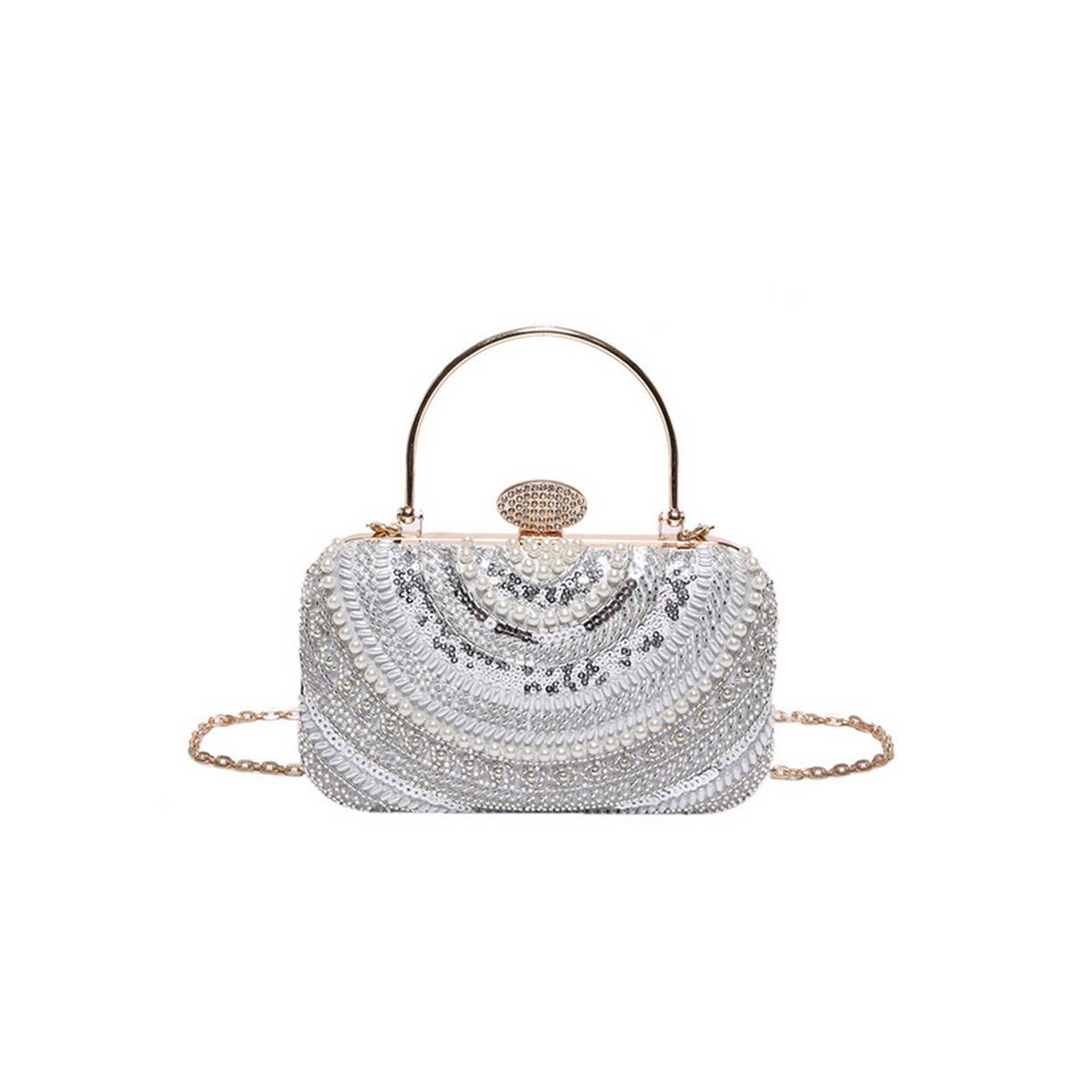 BEADED SEQUIN CELEBRITY HANDHELD EVENING CLUTCH _CWAB3246