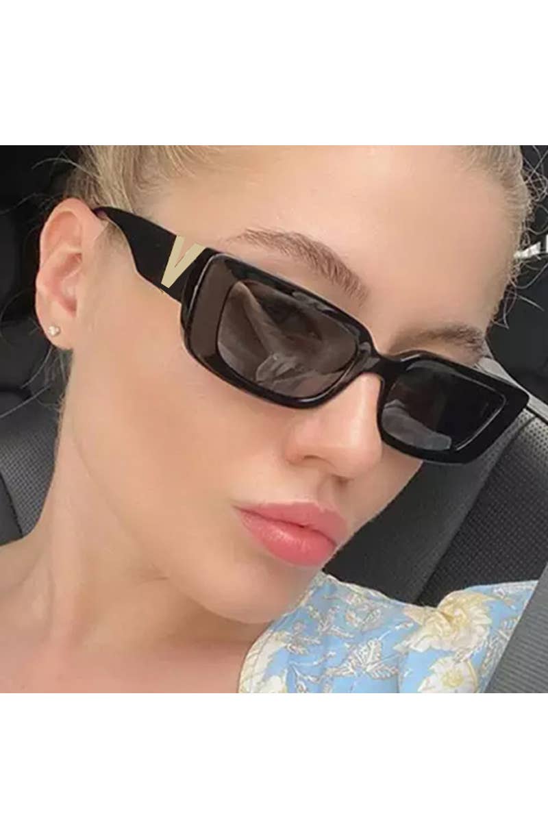 WIDE FRAME CAT EYE FASHION SUNGLASSES