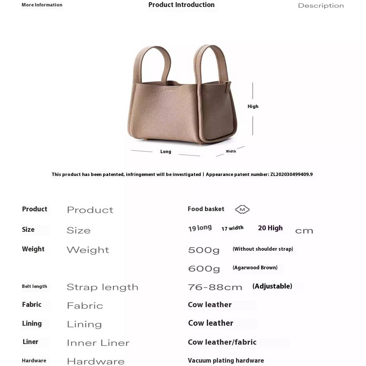 Medium Leather Bucket Tote ? Basket Style Bag_CWAB5335