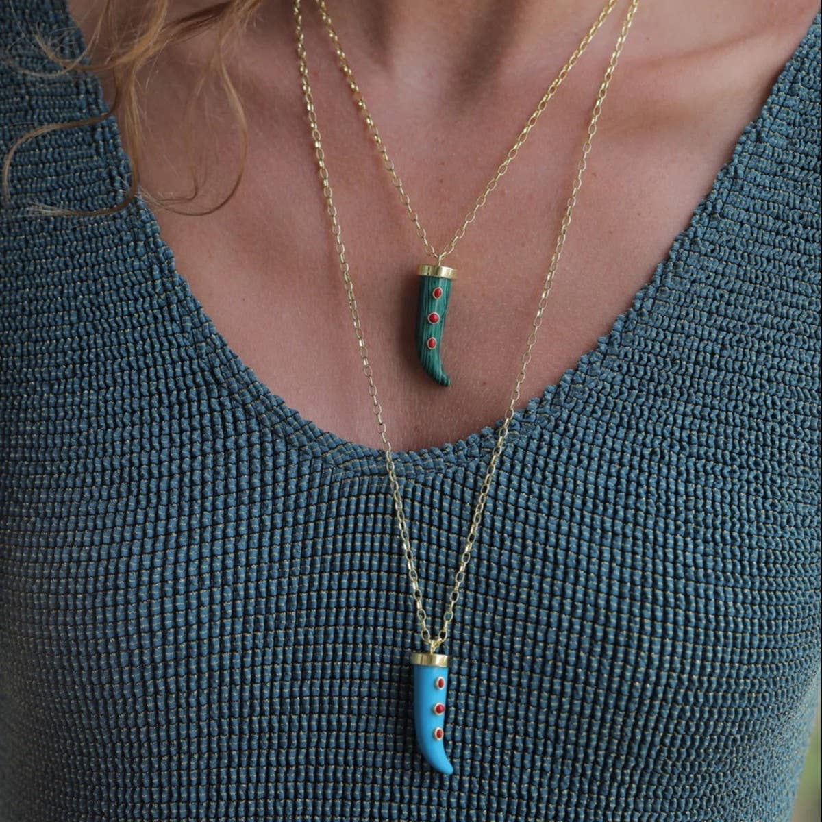 Colorful Chili Pearl Bead Necklace ? Retro Chic