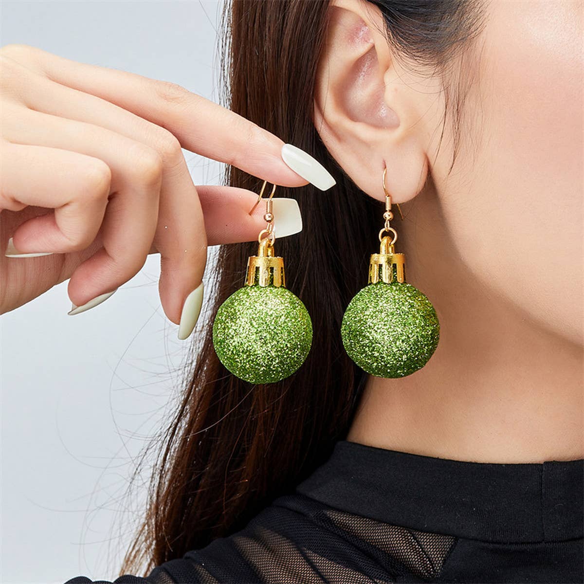 COLORFUL CHRISTMAS NEW BALL EARRINGS