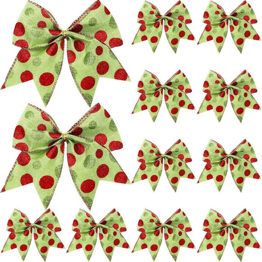 CWMM10190_POLKA DOT CHRISTMAS BOW DECORATIONS