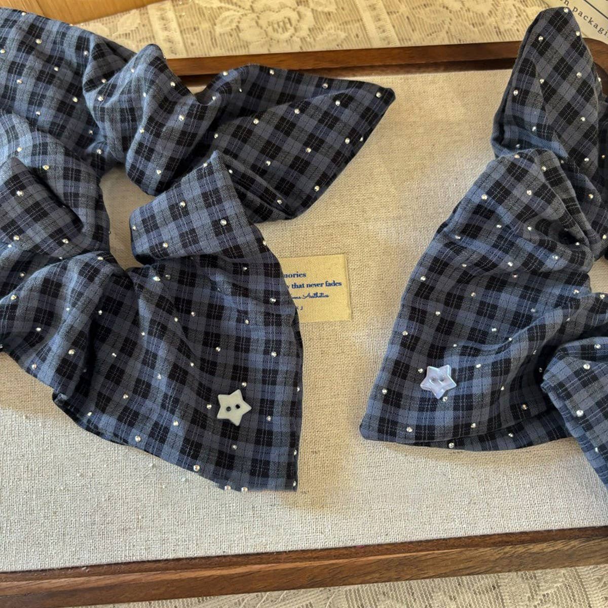 CHECK PATTERN DIAMOND HAIR BAND HAIR ACCESSORIES_CWAHA3701