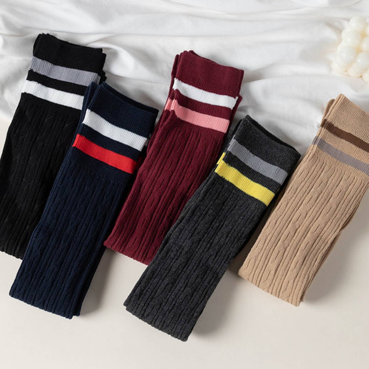 2024 NEW ALL-MATCH STRIPED KNEE-HIGH SOCKS_CWMS0654