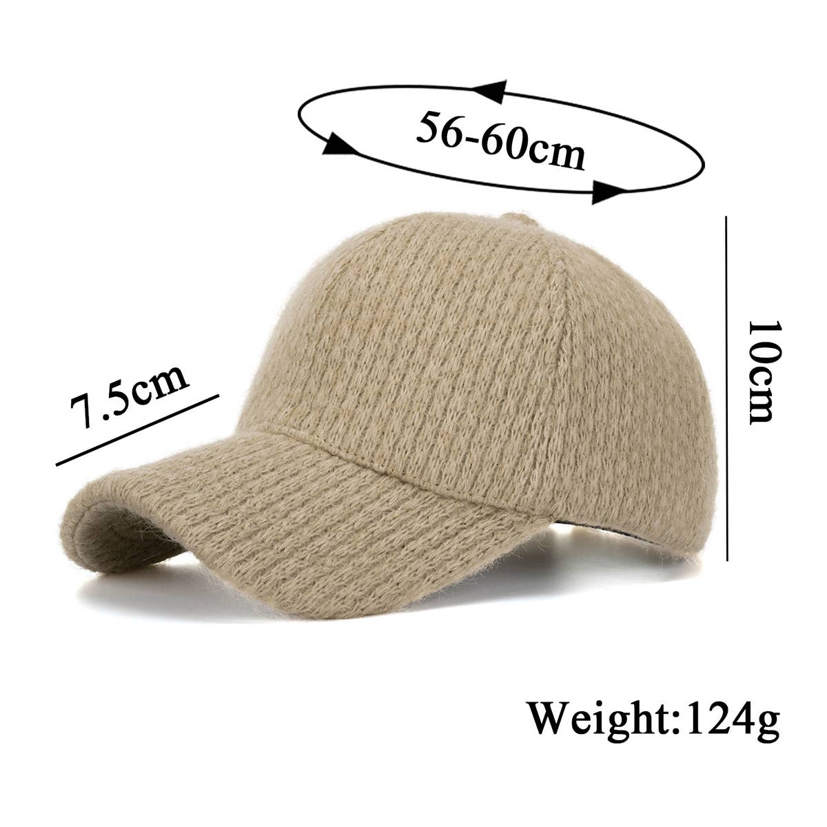 KNIT THICK WARM BASEBALL CAP CAP