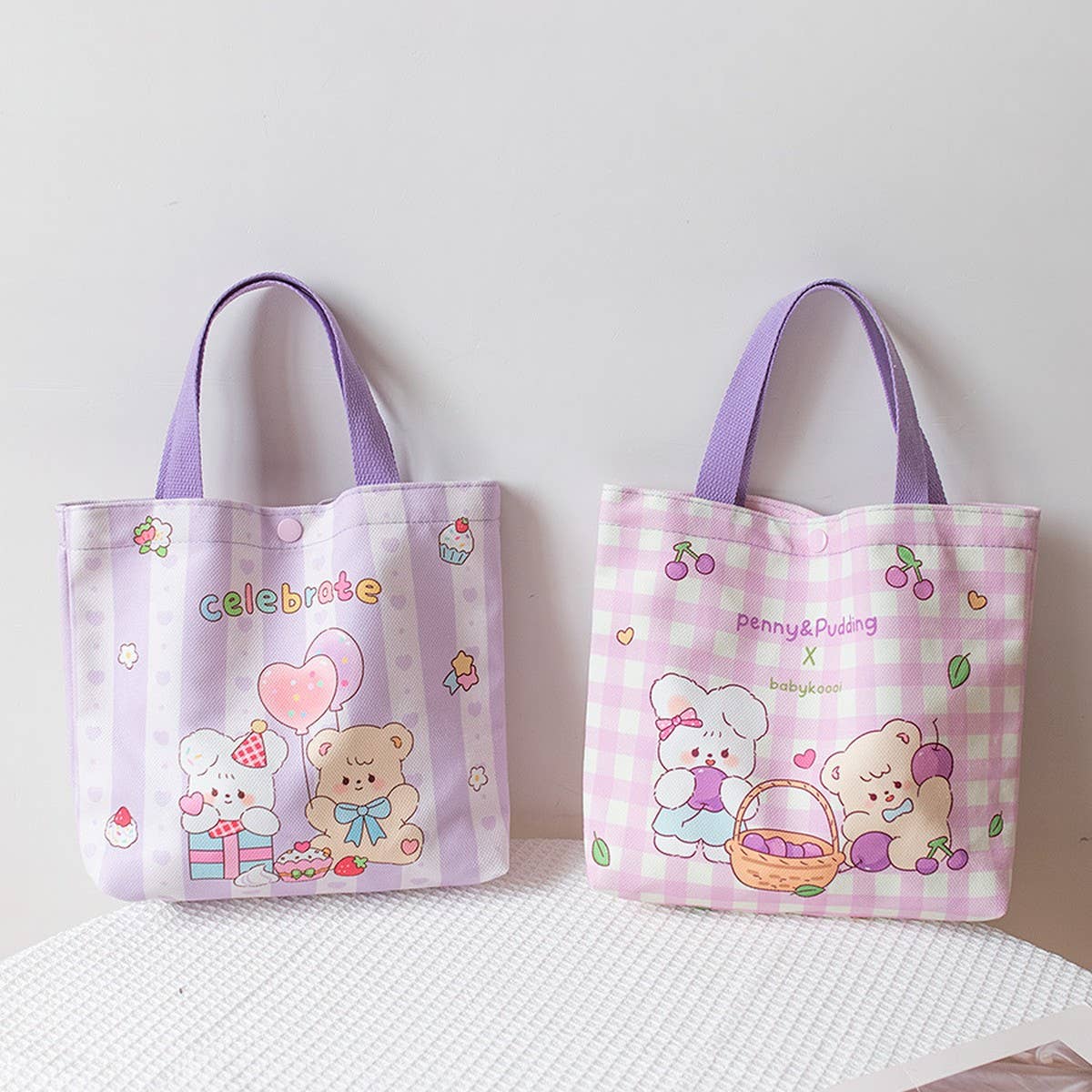 Cute Printed Lunch Tote Bag for Students & Office_CWAB5664