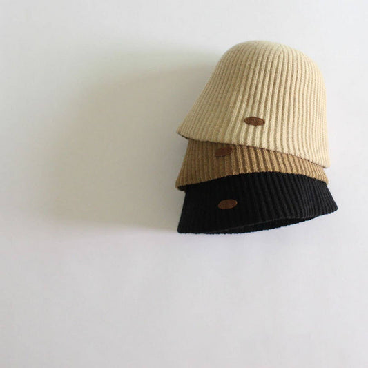 VERTICAL STRIPED CHILDREN'S SOLID COLOR BUCKET HAT_CWAH2864