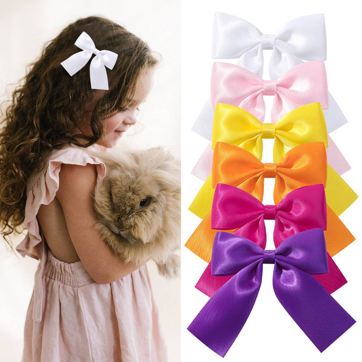 CANDY COLOR CHILDREN'S BOW HAIR CLIP_CWAHA2342