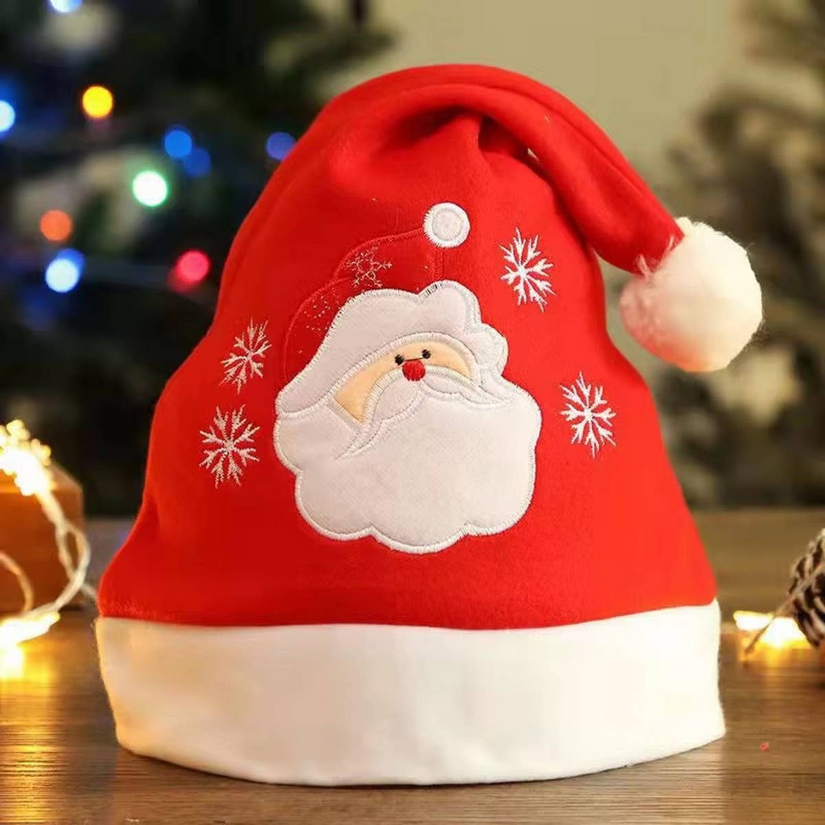 CWAH4087_SANTA CLAUS DEER SNOWMAN LETTERS CHRISTMAS HAT