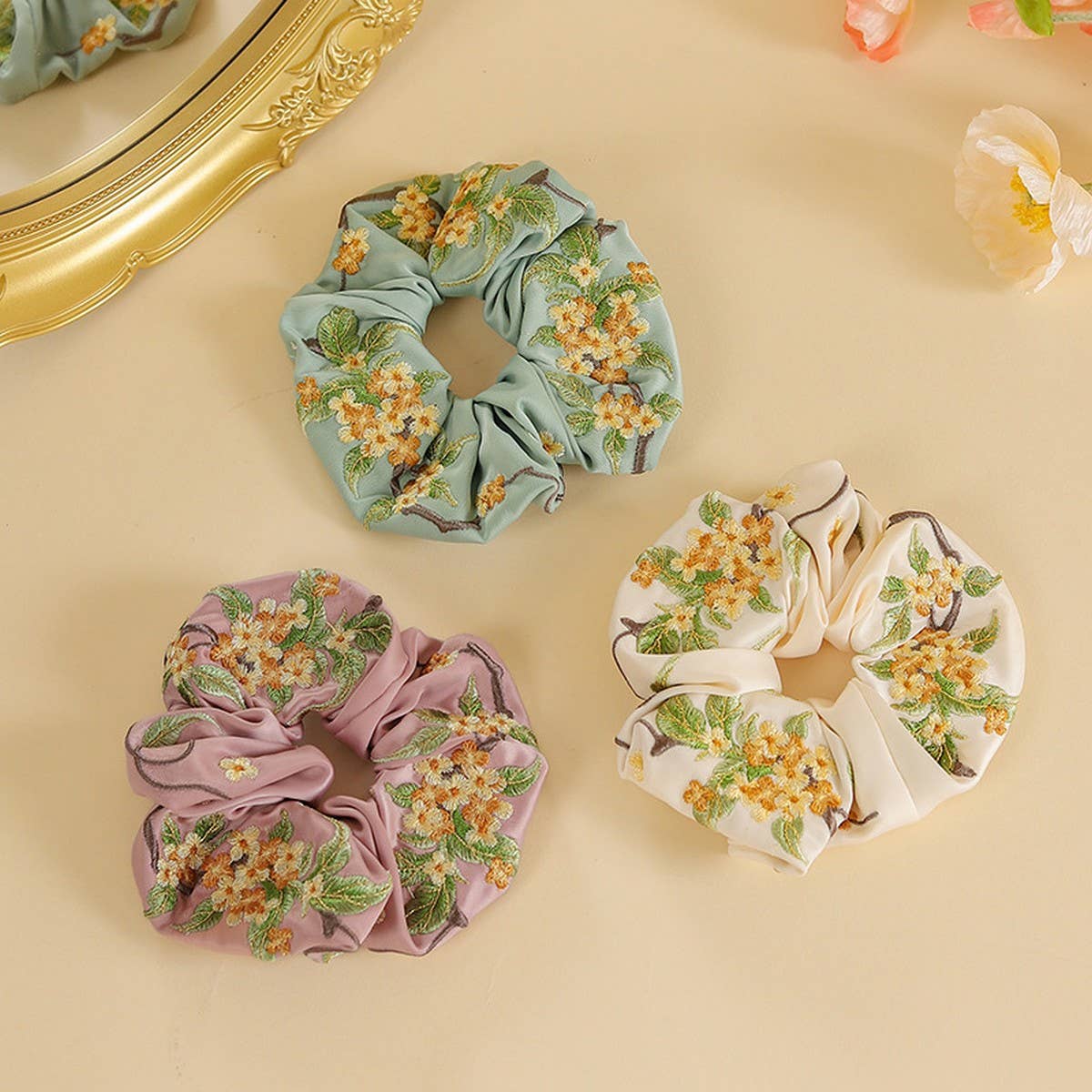 Osmanthus Embroidered Hair Tie for Hanfu & Qipao_CWAHA5409