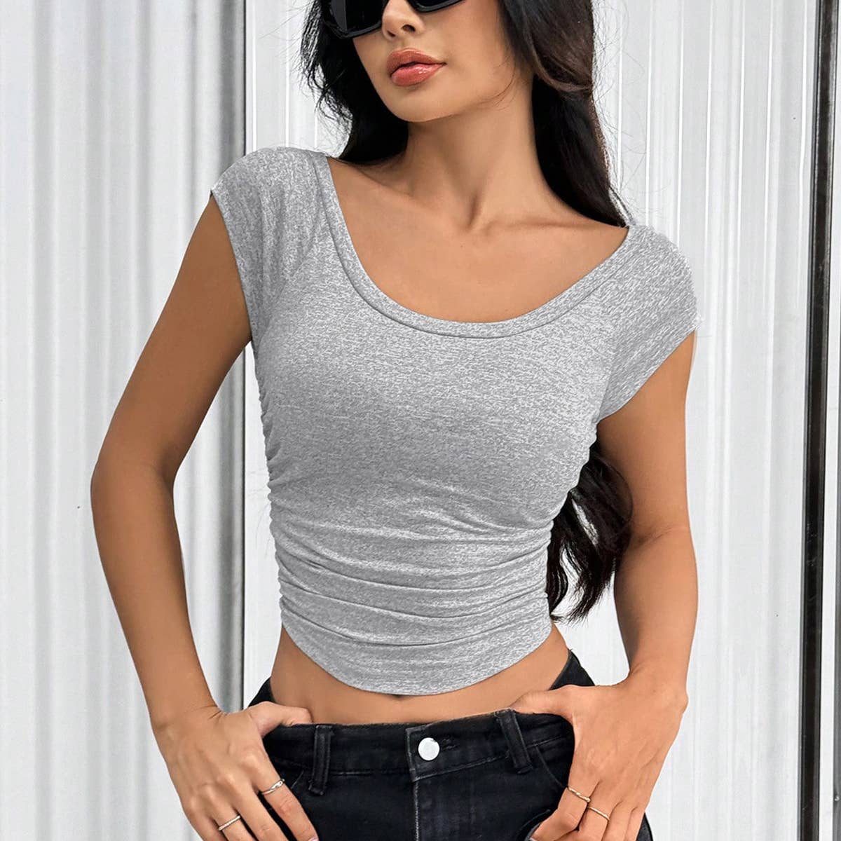 SIMPLE DESIGN SENSE ALL FIT SHORT BASE TOP