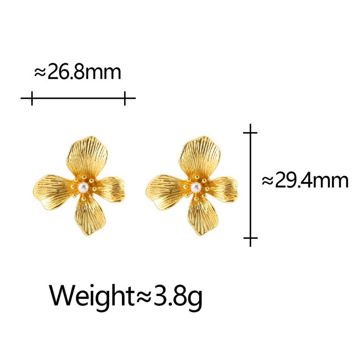 HIGH-END FASHION DESIGN METAL FLOWER EARRINGS