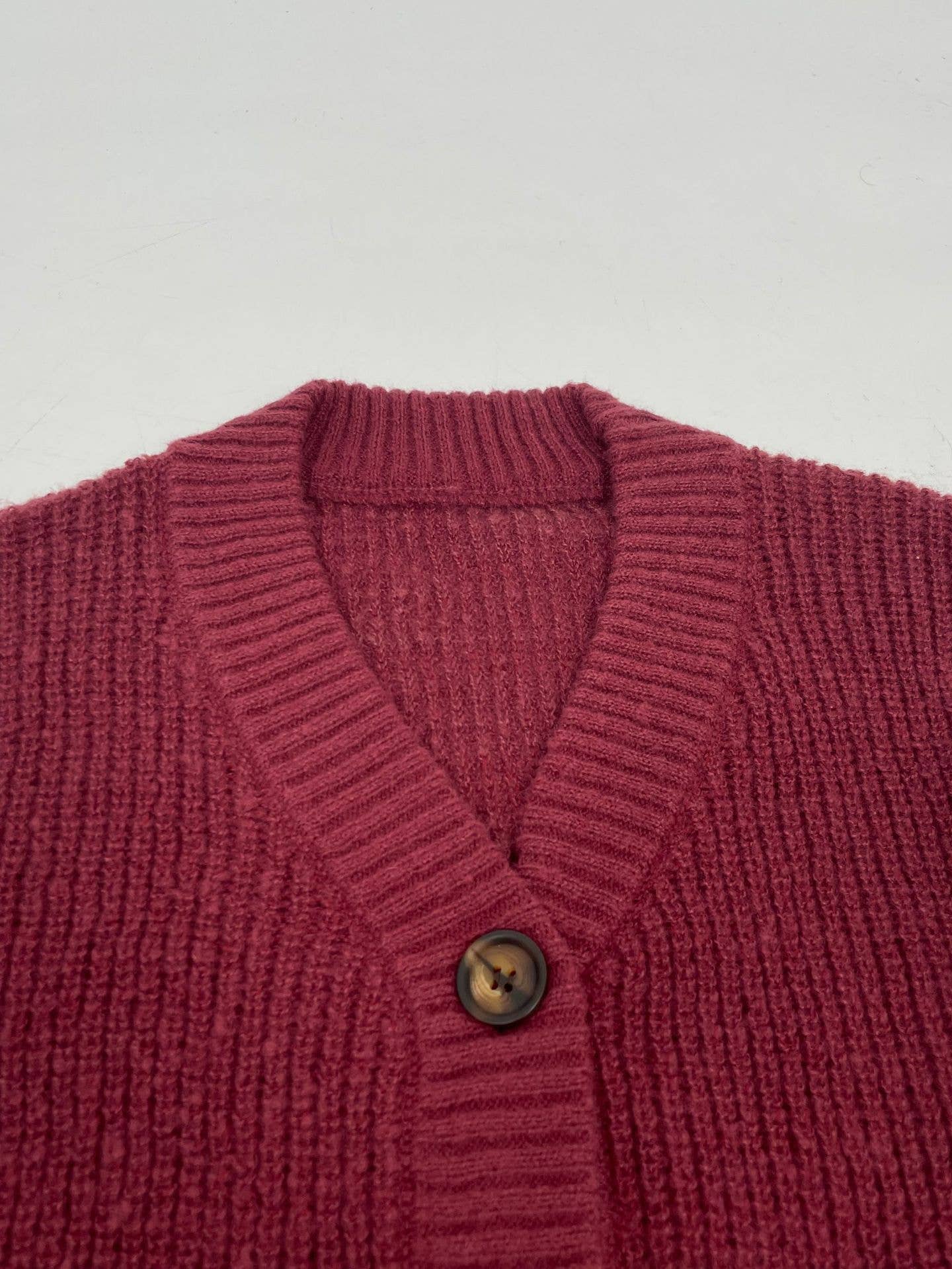 V-neck laid-back versatile knitted cardigan