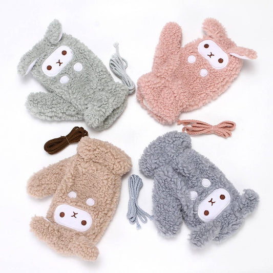 WINTER WARM PLUS VELVET THICK CUTE HALTER GLOVES_CWAG0266