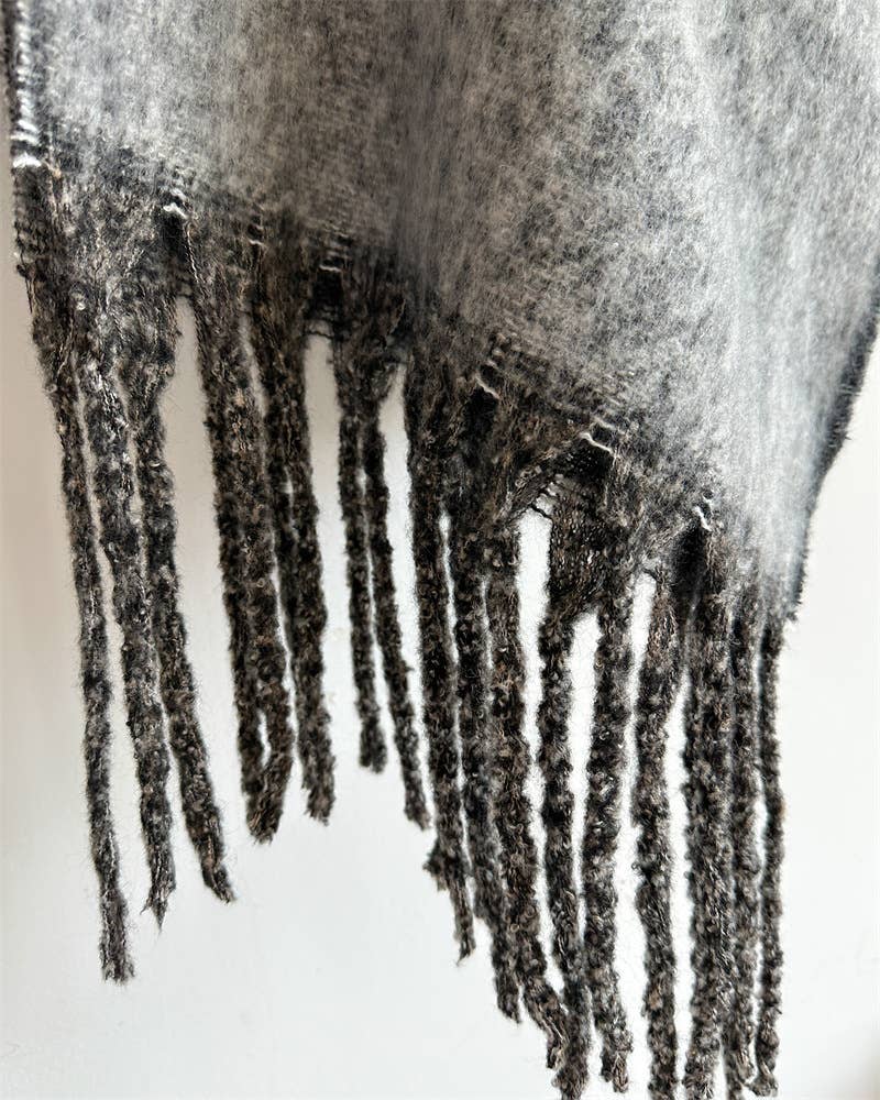 Thick Ombre Scarf Cashmere Touch Winter Shawl