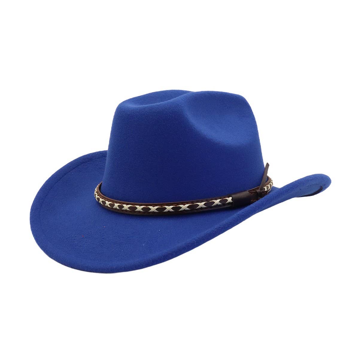 Men & Women Ethnic Wool Fedora Jazz Cowboy Hat_CWAH04415