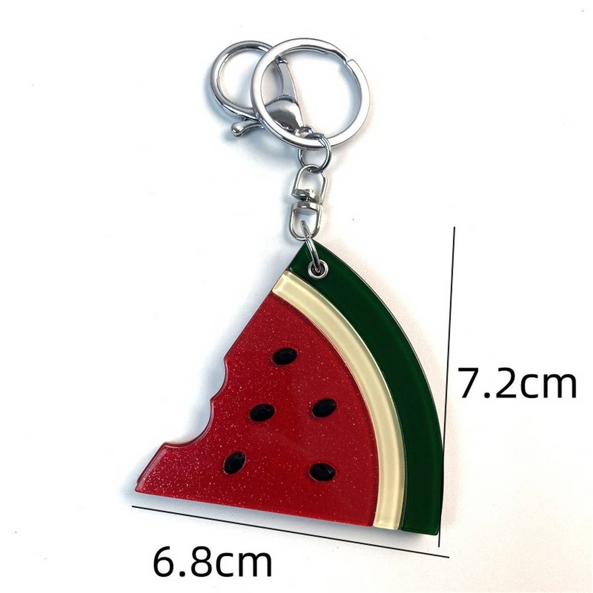 Cute Watermelon Makeup Mirror Keychain Acrylic