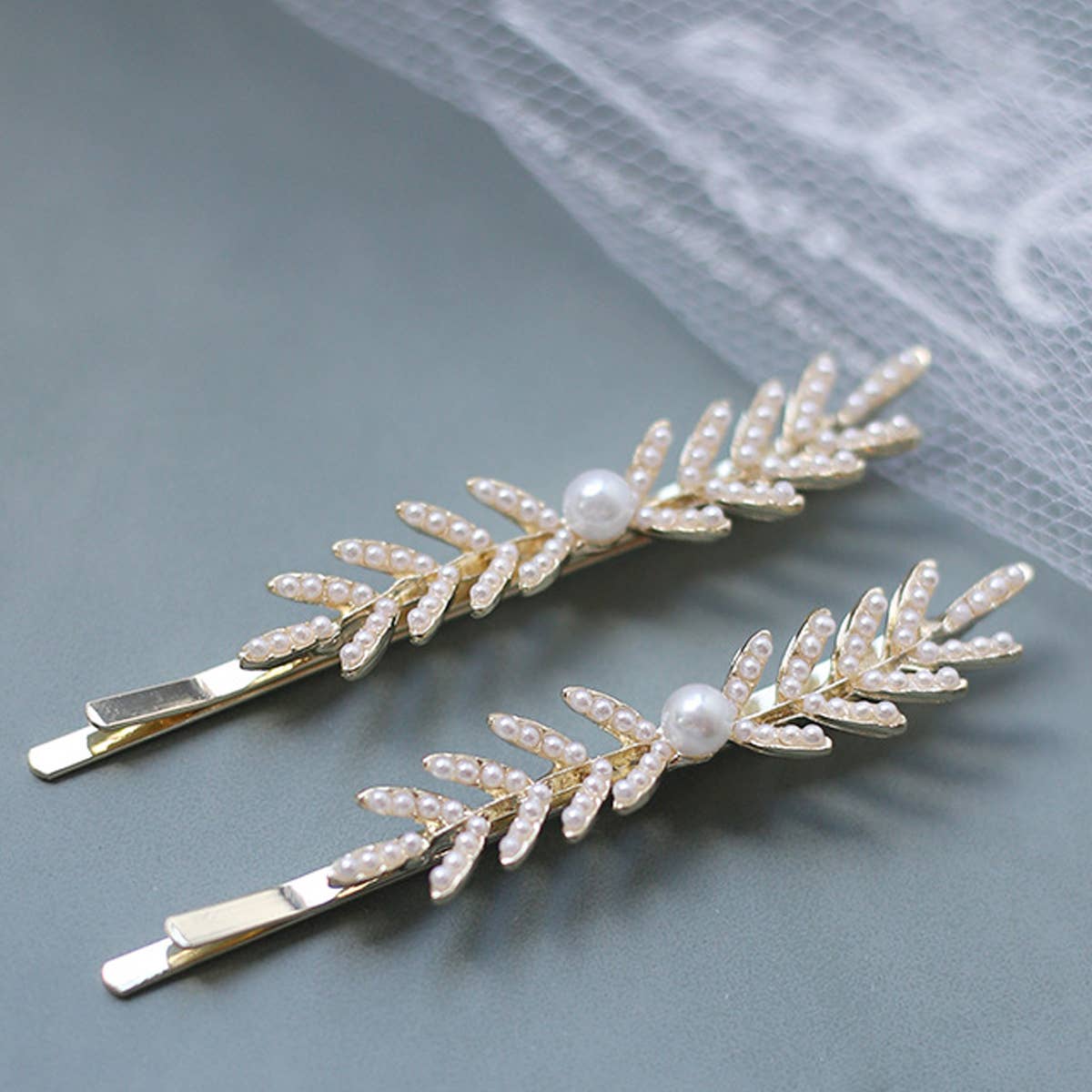 FOREST FAIRY PEARL ALLOY HAIR CLIP_CWAHA1226